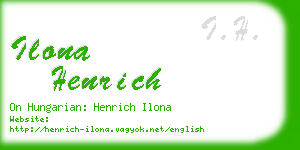 ilona henrich business card